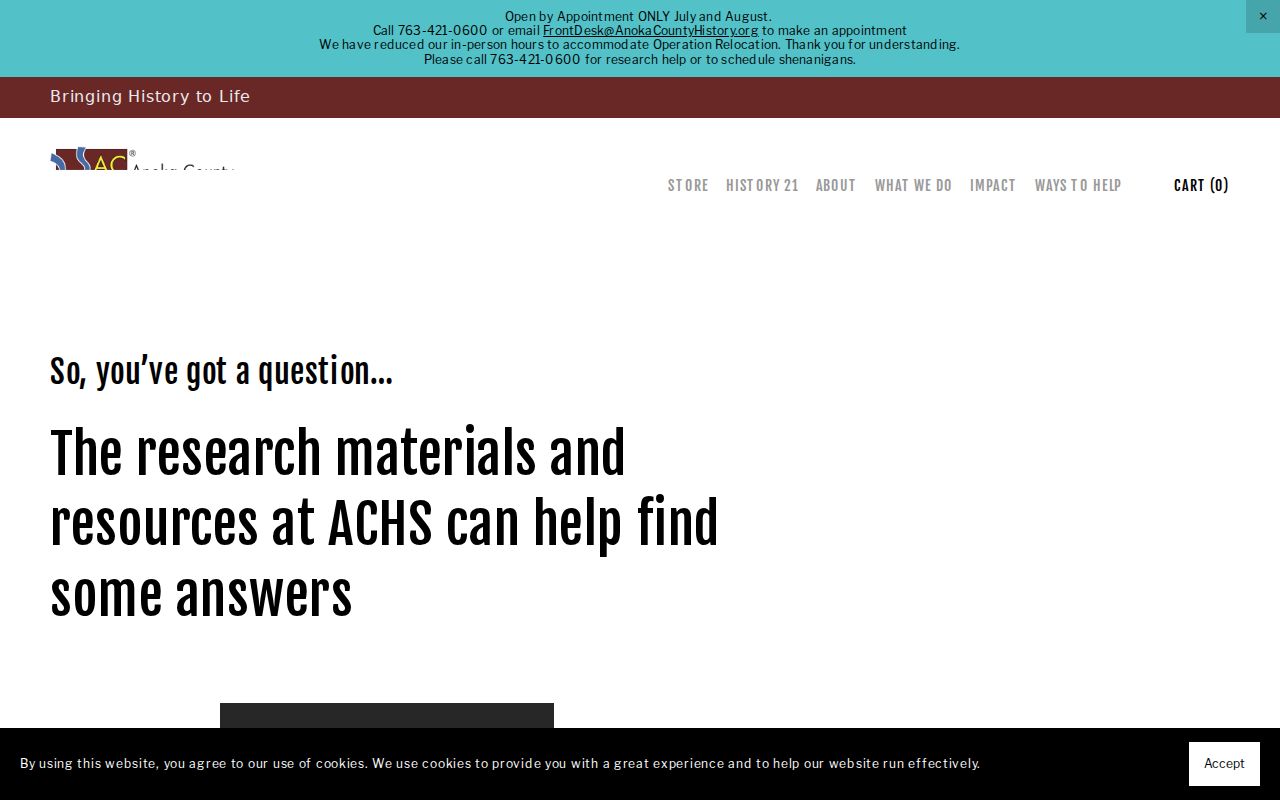 Anoka County city directory research resources at the Anoka County Historical Society
