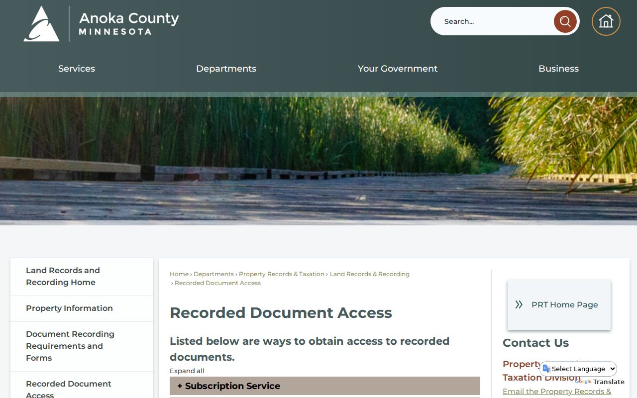Anoka County previous residents research through recorded document access